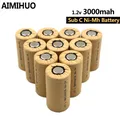 New SC Batteries 3000mAh 1.2v Sub C NiMh Rechargeable Battery for DIY Bosch Makita Screwdriver