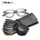 TWO Oclock Magnet Sunglass Women Men Polarized Lens Optical Spectacle Frame Clip On Glasses Men