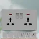 Grey wall speed switch electrical socket with USB UK 13A power socket with USB plug universal wall