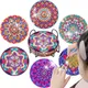 GATYZTORY 6pc/sets Mandala Diamond Painting Coasters Kit Diamond Painting Coasters with Holder DIY