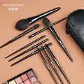 MyDestiny- Black Pearlized Makeup Brush Set 10 Pcs Natural Animal Hair Brush Include Eyeshadow