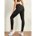 2023 Casual Fashion 4 Pockets Workout Running Yoga Stretch Solid Cargo Skinny Pants Cosy Fitness