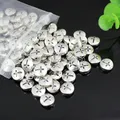 50pcs Tibetan Silver Material Flat Round Beads Crosses Beads DIY-Accessory approx 4x10mm (K00122)