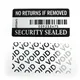 100pcs 40x20mm WARRANTY VOID IF REMOVED SECURITY SEALED BAR-CODE Vinyl Label Double Serial Numbers