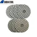 SHDIATOOL 7pcs/set Diamond Dry Polishing Pads Dia 4'' 100mm Sanding Disc Polishing Marble Granite
