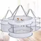Double-Layer Windproof Clothes Drying Basket Mesh Clothes Hanger Folding Clothes Drying Net