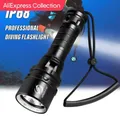 High Power Diving Flashlight IP68 Highest Waterproof Rating Professional Diving Light Powered by