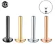 10Pcs Gold Color G23 Titanium Base For Labret Lip Piercing Ring Earring 16G Internally Threaded