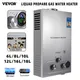 VEVOR Hot Water Heater 6/8/10/12/16/18L LPG Water Heater Tankless Instant Boiler with Shower Head
