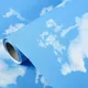 Blue Sky and White Clouds Wall Decor Paper Vinyl Self Adhesive Waterproof Wallpaper for Living Room