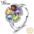 JewelryPalace 2.6ct Genuine Blue Topaz Amethyst Citrine Garnet Peridot Open Adjustable Cocktail