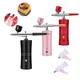 Spray Gun Airbrush with Compressor 0.3mm Airbrush Kit for Nail Airbrush for Model/Cake/Car Painting