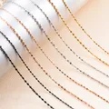 1.2/1.5/1.8MM Stainless Steel Silver/Gold/ Black/Rose Gold Color Sparkling Star Shiny Necklaces For