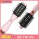 2-in-1 Flipped Pink Hair Dryer Brush Soft Touch Hot Air Brush 3.0 Hair Styler for Smooth Frizz-Free