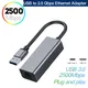 USB 3.0 To 2.5G LAN Gigabit Ethernet Adapter RTL8156B 2500/1000/100Mbps USB C 3.1 RJ45 Network Card