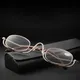 Folding Magnifying Glasses Make Up Eyeglasses Women Metal Spectacles Flip Down Lens Reading Glasses