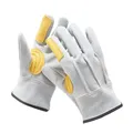 Leather Work Glove For Men Welding Construction With Fireproof Line Flame Retardant Heat-Insulation