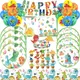 Cartoon Dinosaur Theme Kild Birthday Party Decorations Paper Disposable Tableware Plate Cup Balloon