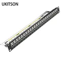 24 Ports 1U Patch Panel FTP LAN With CAT7 CAT6A CAT6 RJ45 Shielded Keystone Jack 19" Inch Rackmount