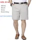 Mens Shorts Middle Aged Plus Size 40 42 44 46 Men Cotton Thin Straight Casual Father Short Grey