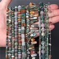 Wholesale Natural Stone Indian Agat Bead Green Various Shape Agates Loose Spacer Beads For Jewelry
