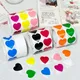 500Pcs Chroma Labels Stickers Color Code Dot Labels Stickers 1 Inch Heart Red