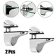 2pcs Adjustable Glass Shelf Holder Clamps Bathroom Support Brackets Shelves Holder Wood Shelves