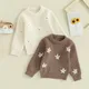 2023-09-05 Lioraitiin 0-24M Newborn Baby Girls Sweaters Clothes Toddler Flower Embroidery Knitted