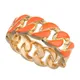 Trendy Chunky Chain Shape Colorful Enamel Statement Gold Plated Bracelet Cuff Bangle for Women Girls
