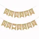 Holiday Party Baby First Year Decoration OH BABY linen Swallowtail Flag Baby Shower DIY linen Flag