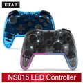 Transparent Wireless Controller BT For Nintendo Switch Pro PC PS3 TV BOX Joystick LED Noctilucent