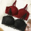 Female Lace Bralette Push Up A B Cup Bras Brassiere Sexy Detachable Strap Bra Women Underwear