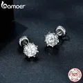 Bamoer 1.6 CTTW D Color VVS1 EX Moissanite S925 Stud Earrings Brilliant Round Cut Lab Diamond