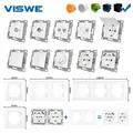 VISWE G Series DIY Wall Electrical Sockets and Switches Function Module EU FR USB C Dimmer Rj45 TEL