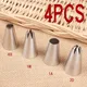 #4B#1M#1A#2D Stainless Steel Pastry Nozzle Set 1-4pcs Icing Piping Nozzle Baking Pastry Tips Cupcake