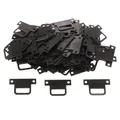 100pcs T Shapes Black Metal Iron Picture Photo Mirror Frame Sawtooth Hanger Hook 32 x 22mm