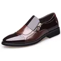 New Men Oxford Business Shoes Soft Casual Leather Shoes Breathable Men's Pointy Loafers Flats Zip