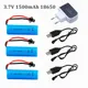 3.7V 1500mAh 18650 Li-ion Battery + charger for RC Car Q70 Q85 helicopter Airplanes car Boat Gun Toy