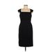 Talbots Casual Dress - Sheath Square Sleeveless: Black Print Dresses - Women's Size 8