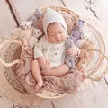 Knitted Baby Boy Costume Newborn Photography Props Long Sleeve Infant Bodysuit Newborn Photography