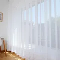 140x120/100x200/140x230cm 2pcs White Tulle Curtains Luxury Living Room Bedroom Window Garden Yard
