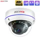 4K 8MP Security PoE IP Camera Dome Metal shell Onvif H265 3840x2160 100ft Human IR Night Vision