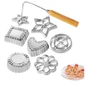 5/7Pcs Cast Rosette Iron Mold Set Bunuelos Mold With Handle Timbale Molds Pastry Tools Achappam Mold