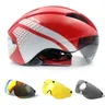 TT Zeitfahren Fahrrad Helme Aero Helm Brille Rennen Rennrad Helm Mit Objektiv Outdoor Radfahren