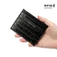 Crocodile Candy Color Leather Card Holder Bank Credit Card ID Holder Slim Card Case