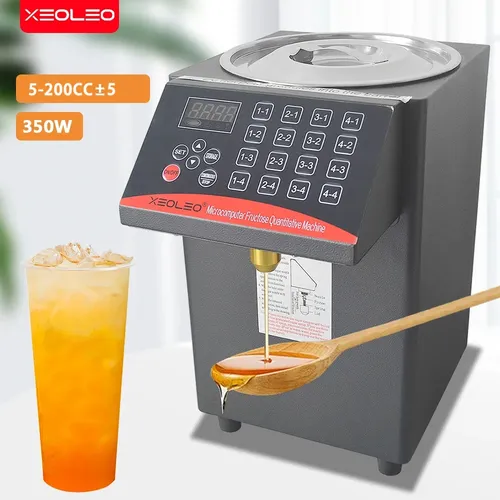 Xeoleo Fructose Maschine 16 Arten Sirup Spender 8l Behälter für Bubble Tea/Coffee Shop Fructose