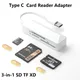 3 in 1 Type C XD Card Reader Lightning to Micro SD Card Reader for iphone XD Picture Card Reader