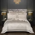 Vintage Jacquard 1000TC Egyptian Cotton Duvet Cover set Super King Family size Bedding set Comforter