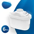 6 Pack Water Filter Cartridges Compatible with Brita Maxtra Limescale Reduction for Pure Water