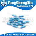 10pcs/lot 5W 1% Metal film Resistor resistance 0.1R~10M 1K 1.2 1.3 3.3 10 22 33 120 360 18 390 470